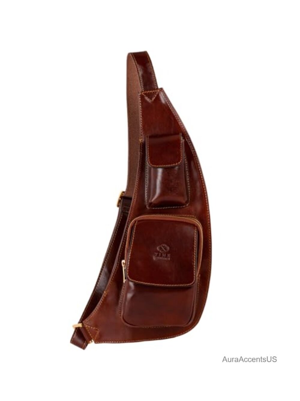 Handmade Full-Grain Leather Sling Crossbody Bag Unisex Travel
